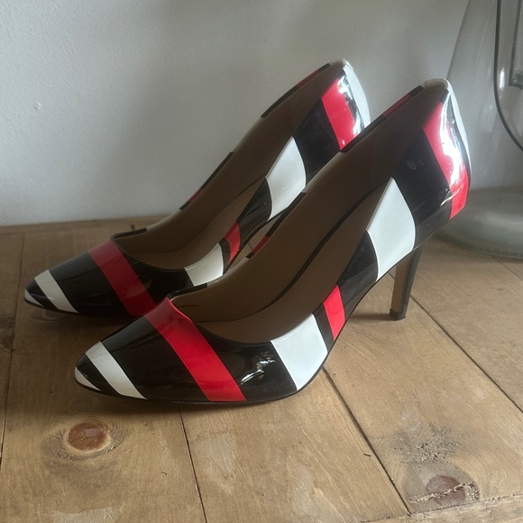 INC International Concepts Black, White, and Red Heels - Picture 1 of 6